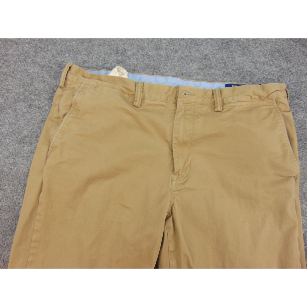 Polo Ralph Lauren Pants Mens 36x30 Stretch Straight Fit Tan Chino Khakis - Picture 8 of 10